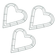  3pcs coeur Design de fleur