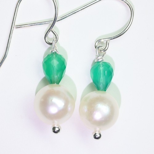 Boucles oreilles perles - boucles, en