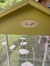 TecTake 162cm de Haut Cage à Oiseaux/Volière en Acier - Gris Anthracite (400749)