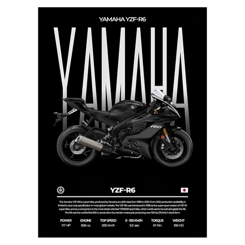 Affiche moto yamaha yzf - affiche,