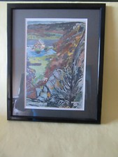 CADRE  SOUS VERRE REPRODUCTION MATHURIN MEHEUT MOULIN DU BOEL i&v 1943