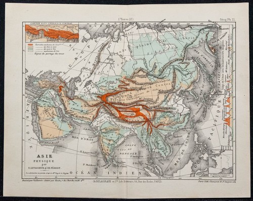 1874 carte ancienne de - -,