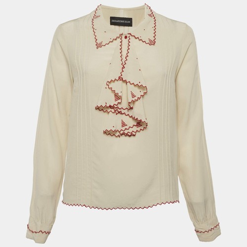 Chemise volants soie - volants,