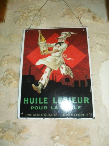 Plaque emaillee huile lesieur - plaque,