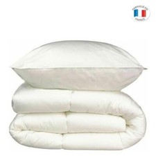 Pack Couette Chaude 140x200 cm + 1 oreiller 60x60 cm - 400 g/m² - 100% Polyester