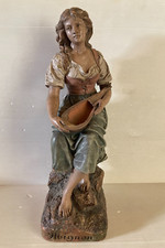 Joseph LE GULUCHE  terre cuite Mignon n° 348 Femme mandoline éd Hanne L'Ile Adam