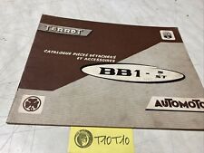 Terrot Automoto cyclomoteur BB1 S ST catalogue pièces détachées 1962