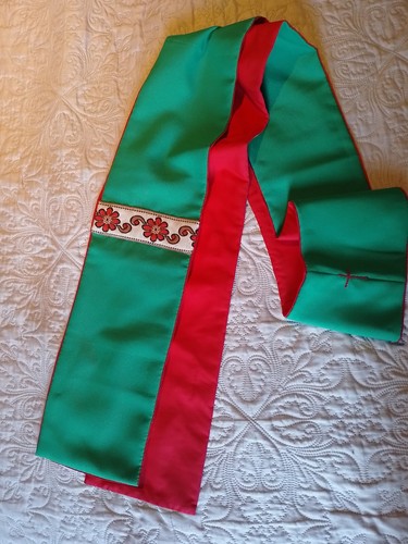 Etole tissus vert doublure - etole,
