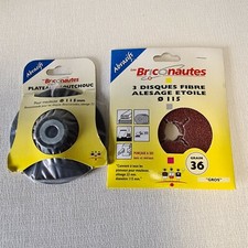 🔅 plateau, support disque fibre 115 mm meuleuse + 3 disques alésage 22 mm (36)