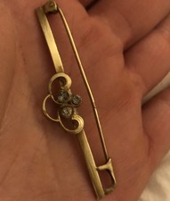 Broche Or Jaune Ancienne 14k