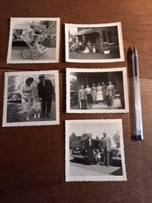 Lot de 5 photos anciennes de Citroën Traction avant