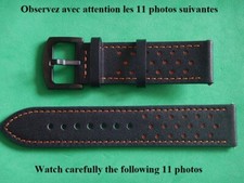 22 mm BRACELET CUIR RACING