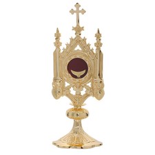 1628 châsse reliquaire maison ostensoir doré autel autour de 46 cm NOUVEAU