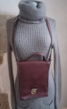 Sac épaule vintage en cuir marron pour homme en cuir épais sacoche