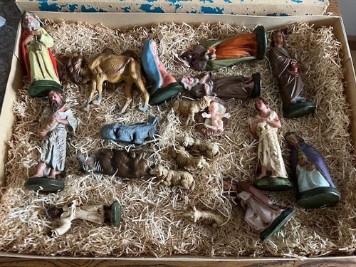 Crèche vintage marolin - vintage, papier