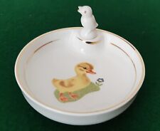 ASSIETTE A BOUILLIE VINTAGE - DECOR  CANARD  - PORCELAINE PILLIVUYT 