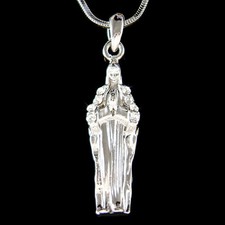 Vierge Marie Avec Cristal Swarovski Religieux Collier Bijoux Unisexe