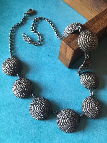 Vintage collier argenté - vintage,