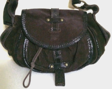 Zippo Sac Cuir Verni et Daim Marron TBE