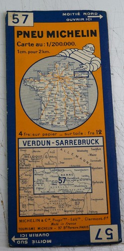 Carte michelin 57 1933 - n°,