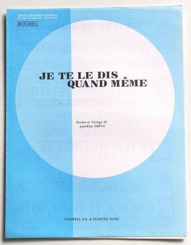 Partition vintage sheet music