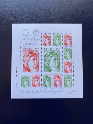 Timbre france 2017 feuillet - france,