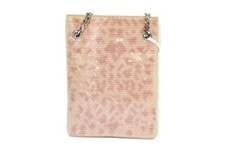 POCHETTE GIVENCHY EN PAILLETTE NUDE AVEC CHAINE BANDOULIERE ARGENT