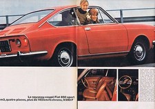Publicité Advertising 016 1968 Fiat le nouveau coupé 850 sport (2 pages)