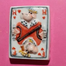 FÈVE PUBLICITAIRE HIPPOPOTAMUS CARTE H & F  DE COEUR porcelaine