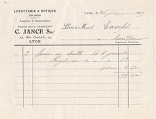 69 LYON opticien JANCE 1919