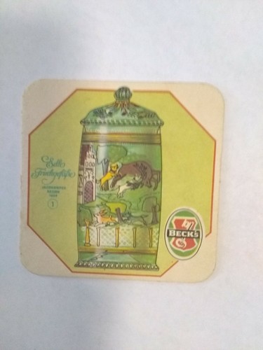 Beck beer cardboard coaster - beer,