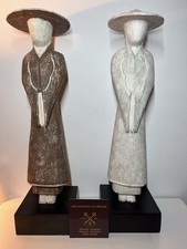 Paire De Statuettes Geisha