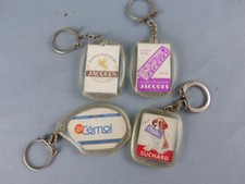 Ancien lot 4 porte-clés chocolats JACQUES SUCHARD CEMOI