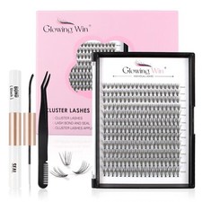 Faux Cils Individuel Naturel Kit Extension Cils Cluster Lashes Avec Applicate...