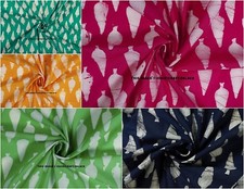 Par Yard Indien Sanganeri Tissu Main Bloc Bagru Fleur Dabu Imprimé Tissu Coton