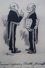 Dessin à l'encre humoristique