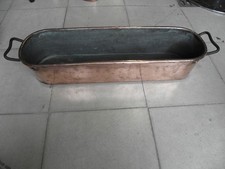 antique Copper Kettle Pot pan 26 Cauldron fish Hunter hammered vintage old 