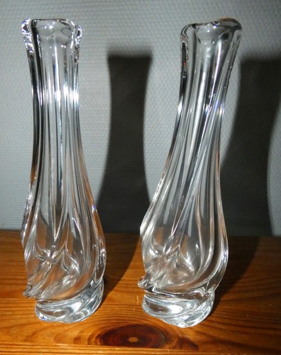 Paire vase cristal saint - paire, en