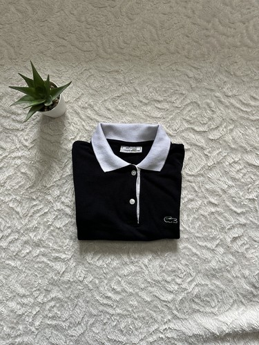 Polo lacoste vintage noir - polo,