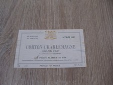 étiquette  de vin Bourgogne grand crû 1997