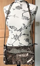 Sac/pochette à bandoulière sequins dorés