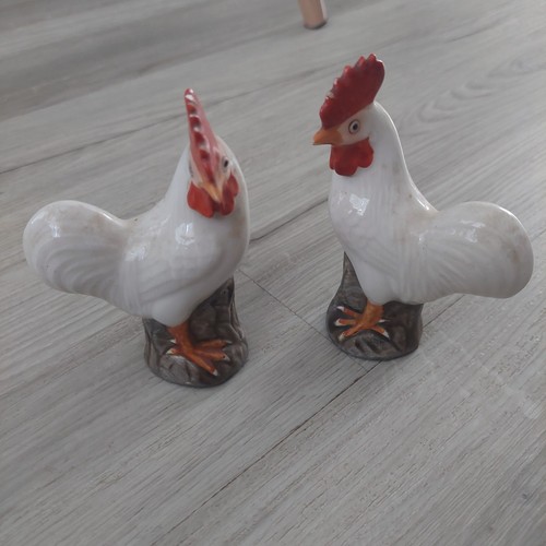 Paire petites statuettes coq - petites,
