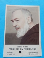 IMAGE PIEUSE RELIQUE SERVITEUR DE DIEU PADRE PIO SOURIRE TENDRESSE SOUTANE