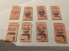 Lot de 8 billets tickets SNCF train vintage années 70 80 Lyon