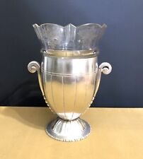 vase ART DECO métal argenté