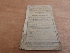 WW1 Livret de Solde Ex Marin