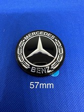 Logo Capot Mercedes Benz NEW NOIR 57mm Emblème Autocollant