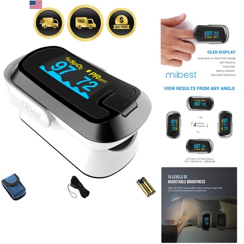 Oled finger pulse oximeter o2 - finger,