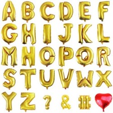 Ballon En Folie Lettres A-Z Or
