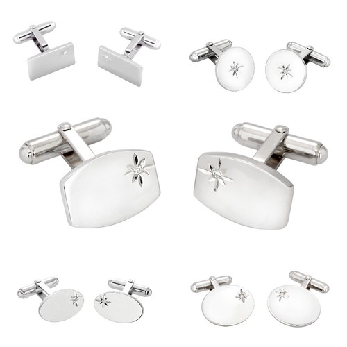 Boutons manchette argent - boutons,